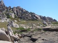 Granite rocks with mediterranean vegetation, Capo Testa, Santa Teresa Gallura, Italy