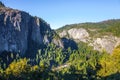 Granite rocks overgrown with forest