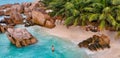 Granite Rocks of Seychelles Islands, Indian Ocean