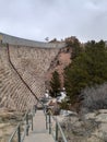 Granite Springs Dam constructed 1902-1904 Curt Gowdy State Park Cheyenne, Wy Royalty Free Stock Photo