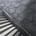 Granite stairs and concrete wall. Modern architecture background Royalty Free Stock Photo