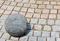 Granite stone ball Royalty Free Stock Photo