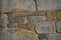 Granite stone bush hammered masonry wall