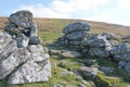Granite stone circle in Dartmoor National Park in Devon Royalty Free Stock Photo