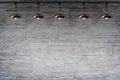 Granite stone decorative brick wall with lamp Royalty Free Stock Photo