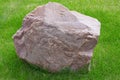 The granite stone on the grass