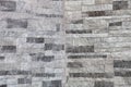 Granite stone gray decorative brick wall Royalty Free Stock Photo