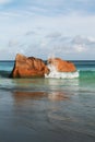 Granite stones and ocean, Royalty Free Stock Photo