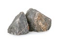Granite stones, rocks isolated on white background Royalty Free Stock Photo