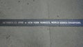 Granite strip commemorates the New York Yankees` 27th World Series championship ticker-tape parade held along the Canyon of Heroes Royalty Free Stock Photo