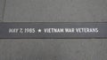 Granite strip commemorates Vietnam War Veterans ticker-tape parade held along the `Canyon of Heroes`