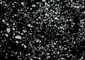 Granite terrazzo abstract gray elements isolated on black background