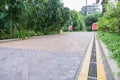 Granite tiles asymmetrical walkway pattern natural walkway