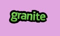 GRANITE writing vector design on pink background Royalty Free Stock Photo