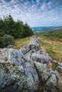 Granitic ridge of Chiroubles, Beaujolais, France Royalty Free Stock Photo