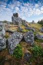 Granitic ridge of Chiroubles, Beaujolais, France Royalty Free Stock Photo