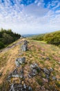 Granitic ridge of Chiroubles, Beaujolais, France Royalty Free Stock Photo