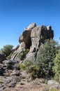 Granitic rock formations in La Pedriza, Madrid, Spain