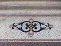 Granito decoration on the floor of a building in Amsterdam Royalty Free Stock Photo