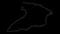 Granma Cuba province map outline animation