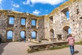Granna, Sweden - 08.05.2025: Interior of the ruins of Brahehus Castle in Jonkoping County, Sweden Royalty Free Stock Photo