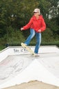 Granny on a skateboard