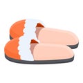 Granny slippers icon, cartoon style