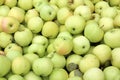 Background image of granny smith apples in barrel at local fruit orchard