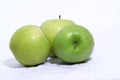 Granny smith apples on white background Royalty Free Stock Photo