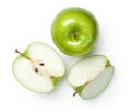 Granny Smith Apples on White Royalty Free Stock Photo