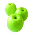 Granny smith green apples isolated on white background Royalty Free Stock Photo