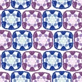 Granny square. Seamless pattern crochet