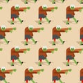Granny zombie pattern seamless. Dead green grandmother monster background. scary grandma texture