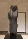 Granodiorite statue of Ra-Horakhty on display in the NMEC in Cairo, Egypt. Royalty Free Stock Photo