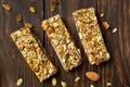 Granola bar, energy snack Royalty Free Stock Photo