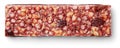 Granola bar muesli or cereal bar isolated on white Royalty Free Stock Photo