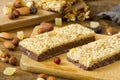 Granola bars, muesli bars, protein bars