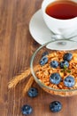 Granola with blueberry