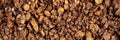 Granola cereal banner. Top view muesli background texture Royalty Free Stock Photo