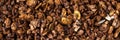 Granola cereal banner. Top view muesli background texture Royalty Free Stock Photo