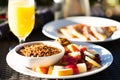 Granola and fruits for breakfast Royalty Free Stock Photo