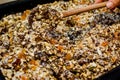Granola or granula, cereals Royalty Free Stock Photo