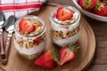 Granola Parfait With Yogurt and Strawberries