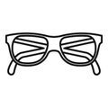 Granpa eyeglasses icon, outline style Royalty Free Stock Photo