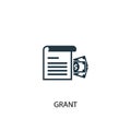 Grant icon. Simple element illustration Royalty Free Stock Photo