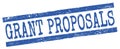 GRANT PROPOSALS text on blue lines stamp sign