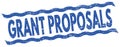 GRANT PROPOSALS text on blue lines stamp sign