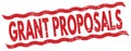 GRANT PROPOSALS text on red lines stamp sign