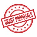 GRANT PROPOSALS text written on red vintage round stamp