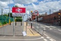 GRANTHAM, ENGLAND- 26 June 2022: Entrance to Grantham National Rail train station